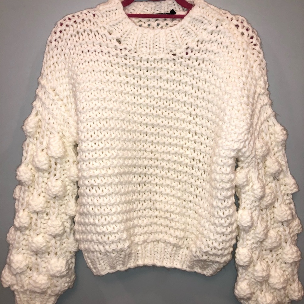 Chunky knit Pom Pom sweater
